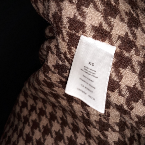 Talbots plaid and houndstooth wool blend coat. Size XS - Picture 6 of 10